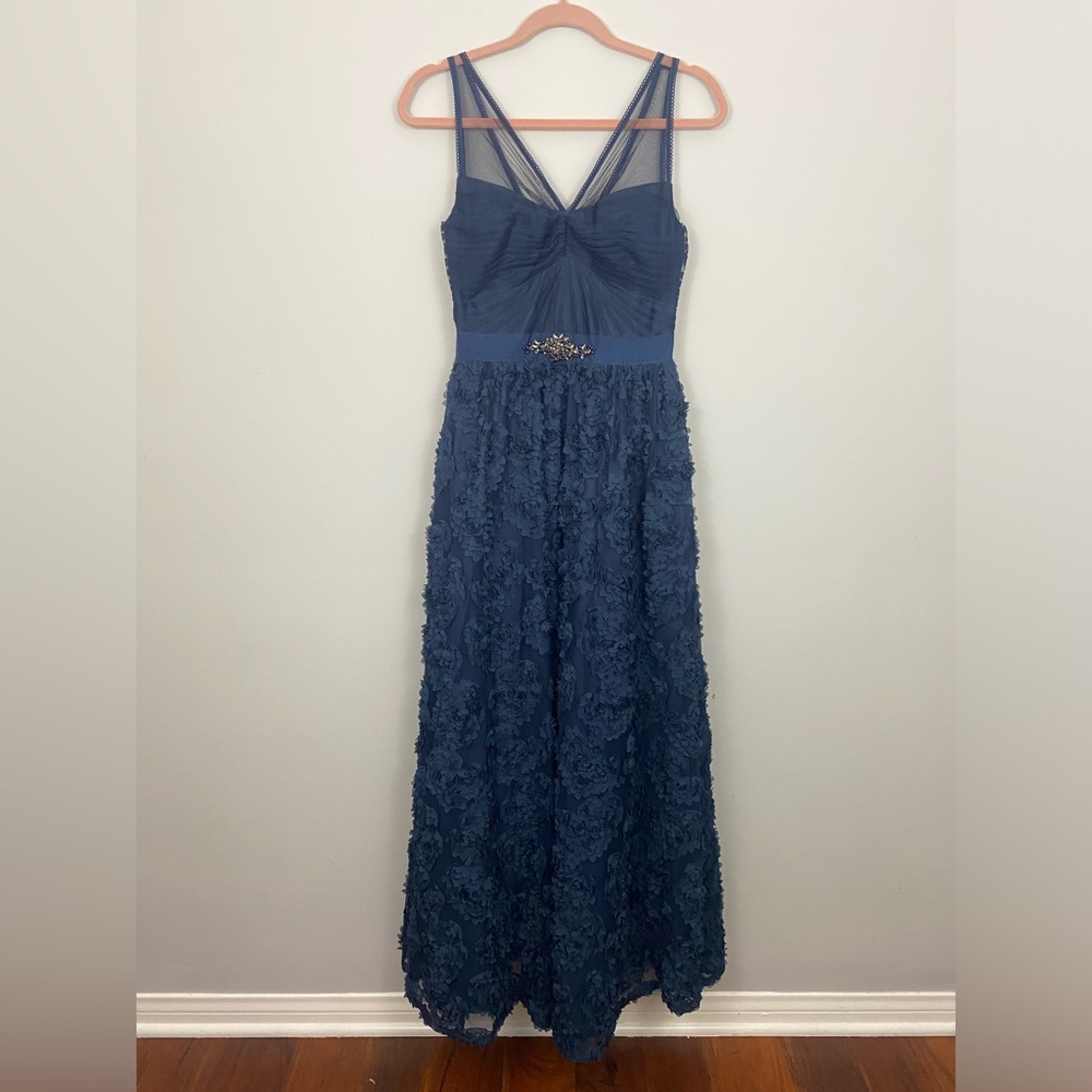 Adrianna Papell | Navy Cocktail Maxi Dress